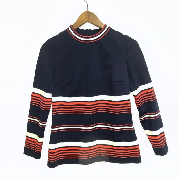 vintage 60s French new wave striped long sleeve top🥖❤️🧑‍🎨 - Picture 3 of 5